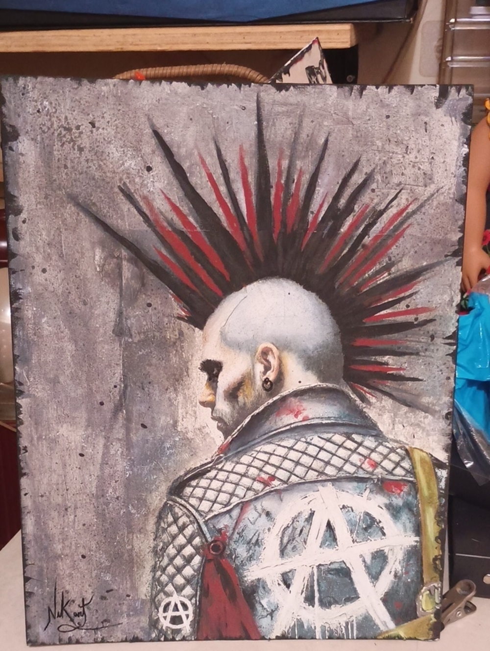 Toile, Acrylique,Punk